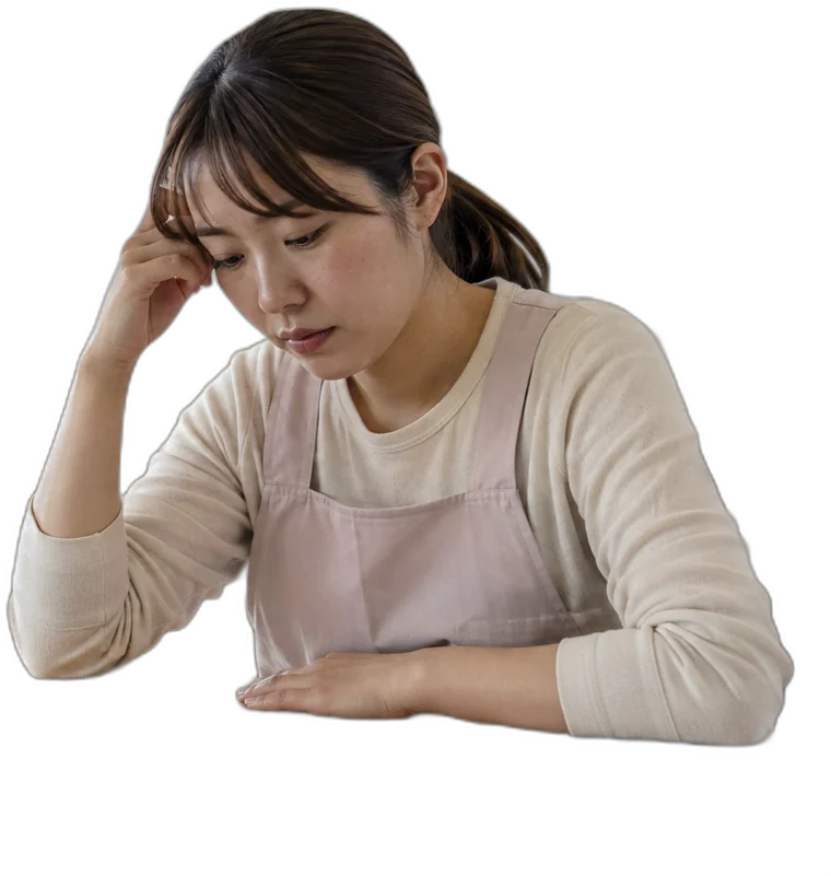 悩む保育士